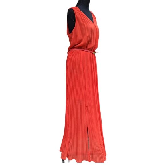 OasisWomen's Red Pleated Maxi Dress / Red Pleated Flare In‎ Sz 14 - Picture 6 of 16